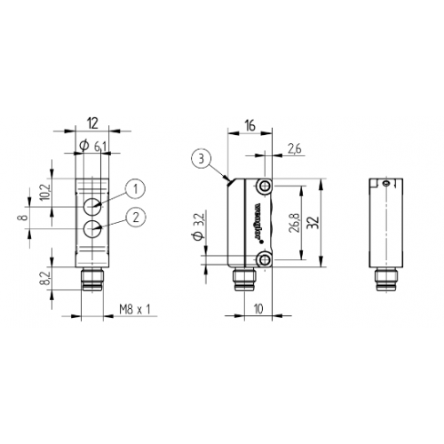 HK12PCT7 Reflex Sensor with electronic background supression